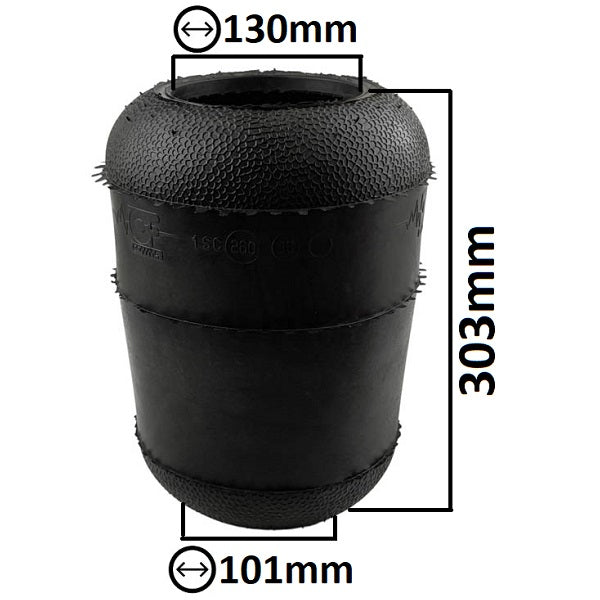 Luftfeder Kabinenlagerung Iveco | 817N, 08137291, 1SC260-30, 8137291, 7.12023