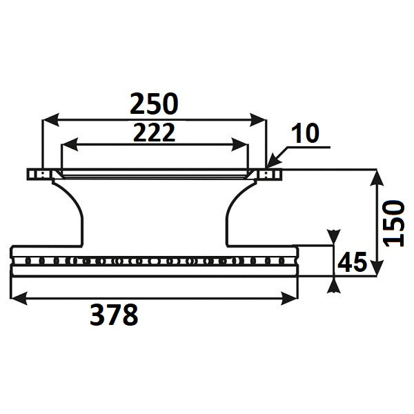 Bremsscheibe für Auflieger mit Achse ROR 378mm | 212 27 349, 21227349