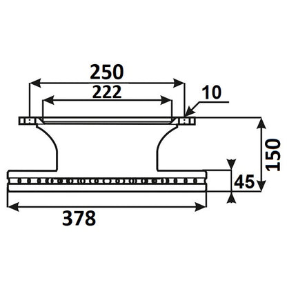 Bremsscheibe für Auflieger mit Achse ROR 378mm | 212 27 349, 21227349