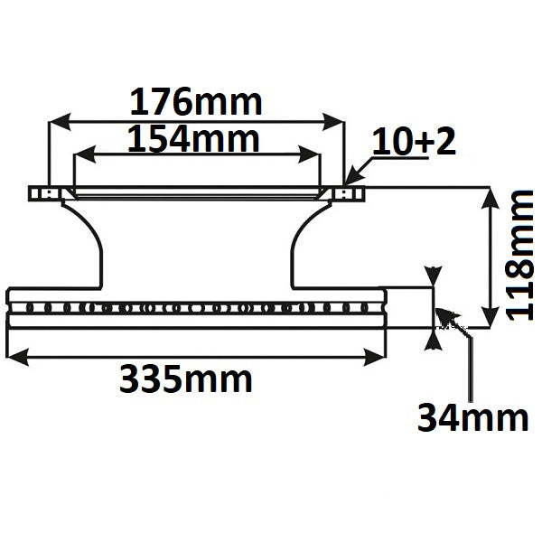 Hintere Bremsscheibe MAN TGL L2000 | 81508030043, 81508030062, 81.50803.0043, 81.50803.0062