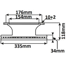 Hintere Bremsscheibe MAN TGL L2000 | 81508030043, 81508030062, 81.50803.0043, 81.50803.0062
