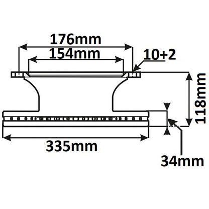 Hintere Bremsscheibe MAN TGL L2000 | 81508030043, 81508030062, 81.50803.0043, 81.50803.0062