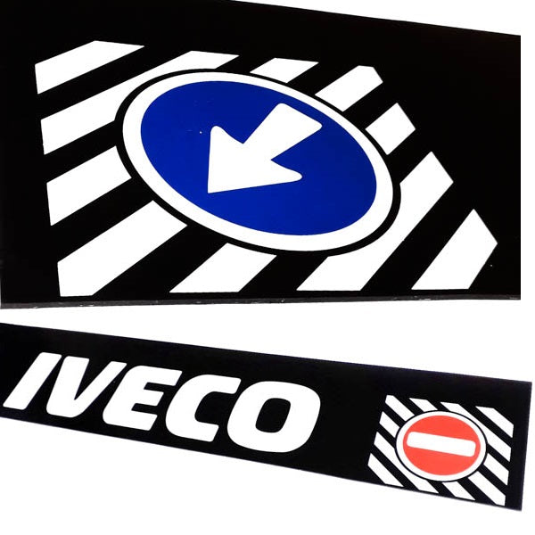 Schmutzfänger Spritzschutz hinten Iveco Daily 35x200cm Schrift Verkehrszeichen