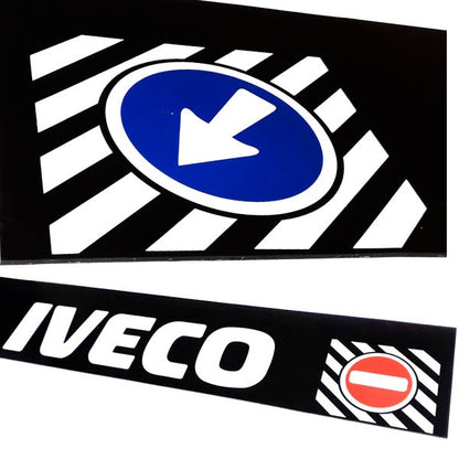 Schmutzfänger Spritzschutz hinten Iveco Daily 35x200cm Schrift Verkehrszeichen