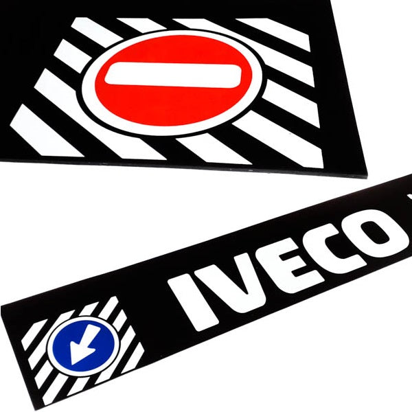Schmutzfänger Spritzschutz hinten Iveco Daily 35x200cm Schrift Verkehrszeichen