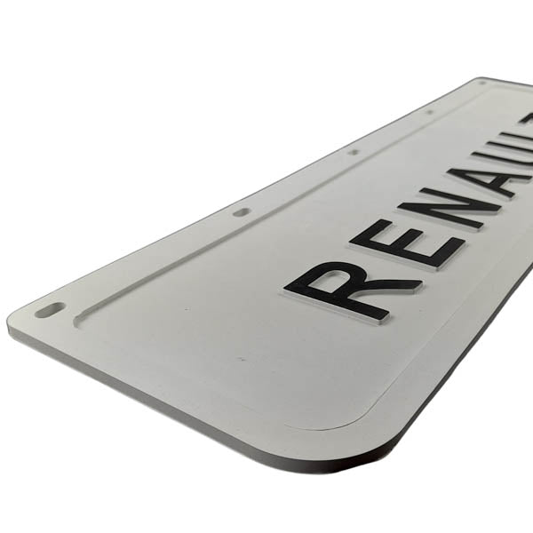 Spritzschutz Schmutzfänger weiß Frontstoßstange Renault 600x180mm