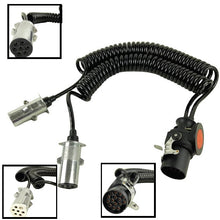 Elektrokabel Spiralkabel 15-polig 24V Metall 4,5m