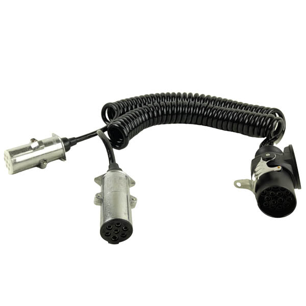 Elektrokabel Spiralkabel 15-polig 24V Metall 4,5m