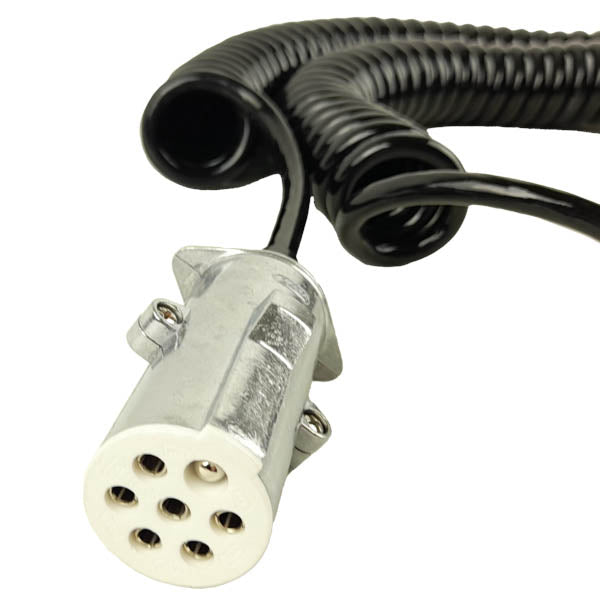 Elektrokabel Spiralkabel 15-polig 24V Metall 4,5m