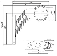 Umrissleuchte LED 24V seitlich 1300mm 720206