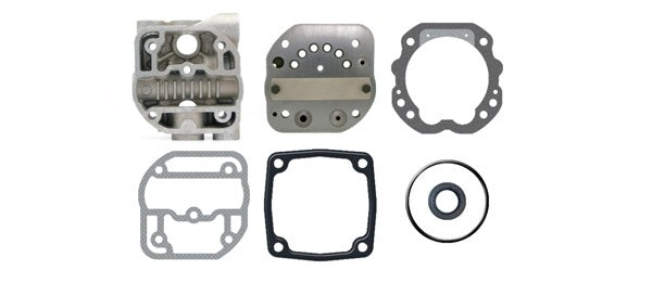 Reparatursatz Luftkompressor Zylinderkopf Deckel Dichtungen Mercedes Unimog 90mm