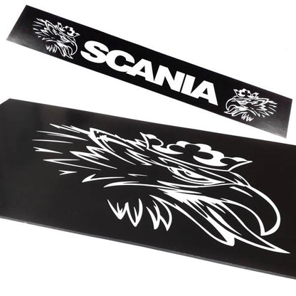Schmutzfänger Spritzschutz hinten Scania Logo Schrift weiß 40x240cm