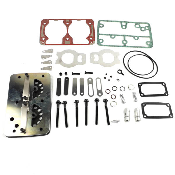 Kompressor-Reparatursatz, Zylinderkopf + Dichtungen + Ventile + Flügel + Schrauben | Scania, Knorr | 88mm, 608cc
