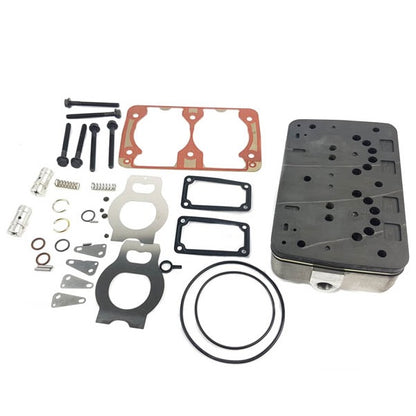 Reparatursatz Luftkompressor Zylinderkopf Deckel Dichtungen Ventile Scania Knorr 88mm