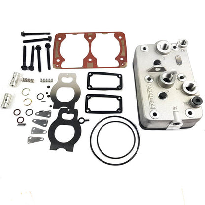 Reparatursatz Luftkompressor Zylinderkopf Deckel Dichtungen Ventile Scania Knorr 88mm