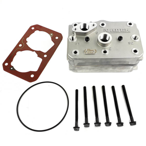 Kompressor Reparatursatz, Zylinderkopf + Deckel + Dichtungen + Schrauben | Renault Premium, Kerax | 75mm, 442cc