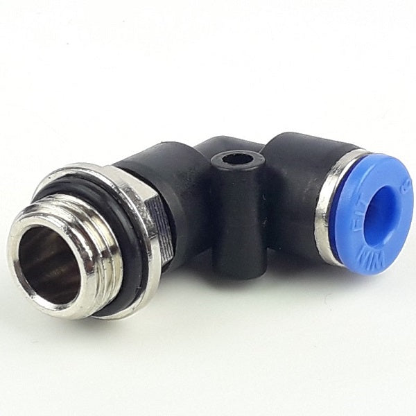 Kunststoff Steckverbinder L Kupplung 6mm Außengewinde 1/4 Zoll