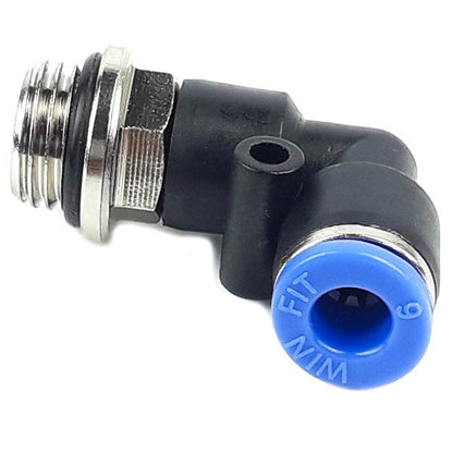 Kunststoff Steckverbinder L Kupplung 6mm Außengewinde 1/4 Zoll
