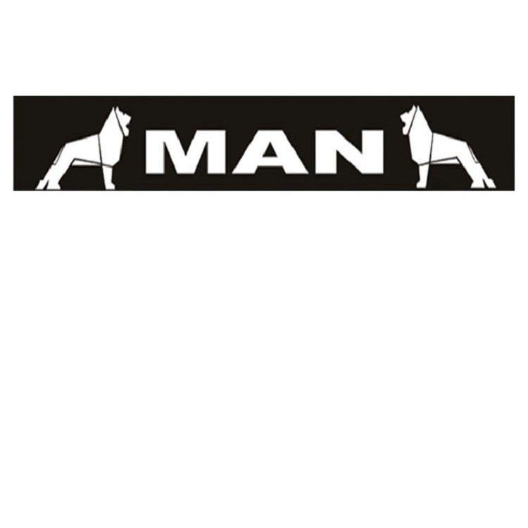 Schmutzfänger Spritzschutz Sattelzug MAN Logo Schrift weiß 40x240cm
