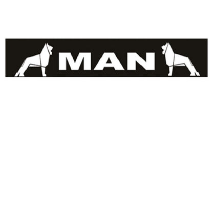 Schmutzfänger Spritzschutz Sattelzug MAN Logo Schrift weiß 40x240cm