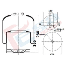 Luftfederbalg Mercedes Actros MP2 MP3 Axor Atego | 9423202321, 9423206921, 9423201321, 9423201421, mit Metallkolben, hinten, links, rechts