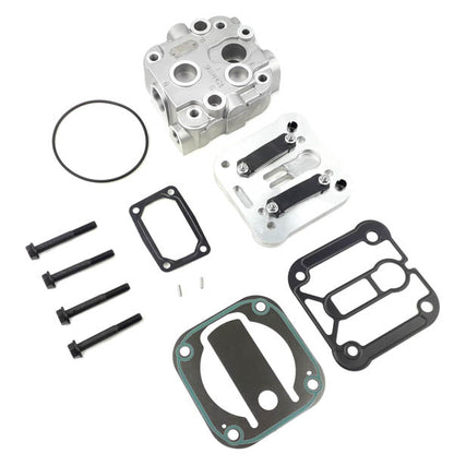 Kompressor Reparatursatz, Zylinderkopf + Deckel + Dichtungen + Schrauben | Volvo FL6