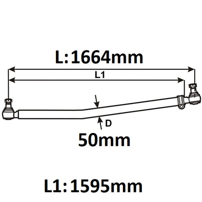 Lenkstange MAN L.1664mm | 81467106994 81467116726