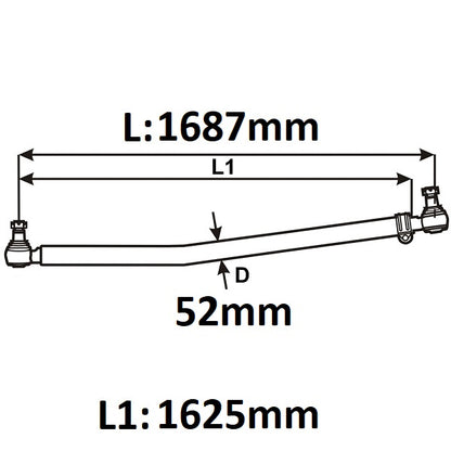 Lenkstange Mercedes 1687mm | 9493301503 9493300703 9493301603