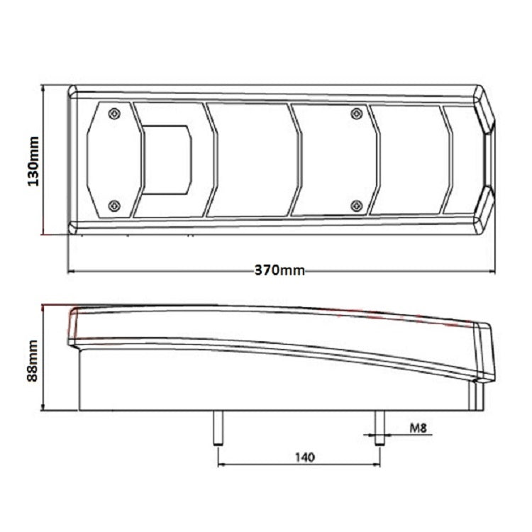 Bremsleuchte Rückleuchte hinten rechts Mercedes Actros MP4 mit Seitenstecker