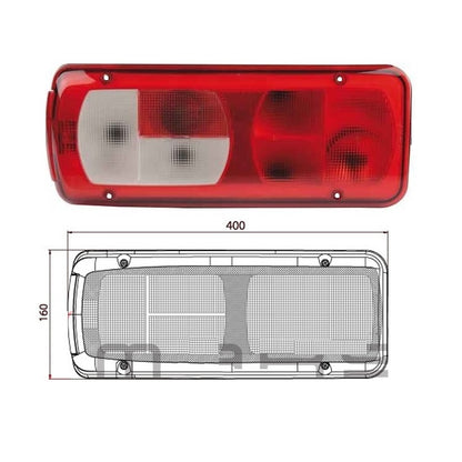 Rückleuchten Glas hinten links DAF CF XF VW Crafter 2013-2019