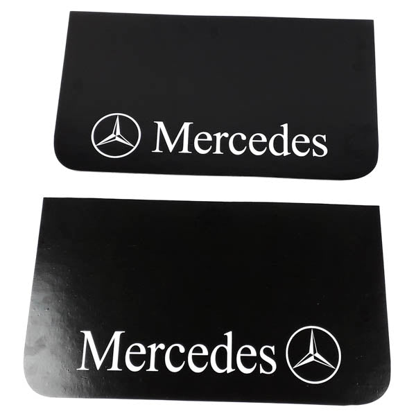 Schmutzfänger Spritzschutz Mercedes Logo weiß 36x64cm
