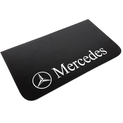 Schmutzfänger Spritzschutz Mercedes Logo weiß 36x64cm