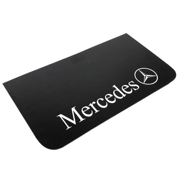 Schmutzfänger Spritzschutz Mercedes Logo weiß 36x64cm