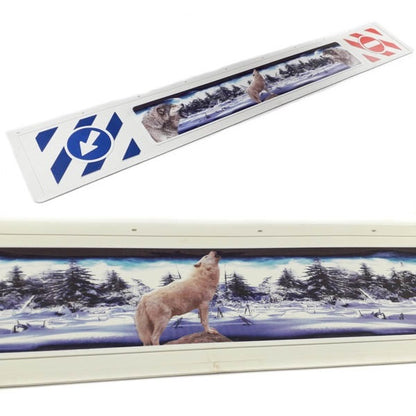 Schmutzfänger Spritzschutz Sattelzug 3D Wölfe weiß 35x240cm
