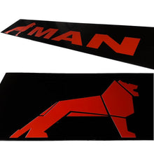 Schmutzfänger Sattelauflieger MAN rot auf schwarz | 40x240cm