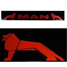 Schmutzfänger Sattelauflieger MAN rot auf schwarz | 40x240cm