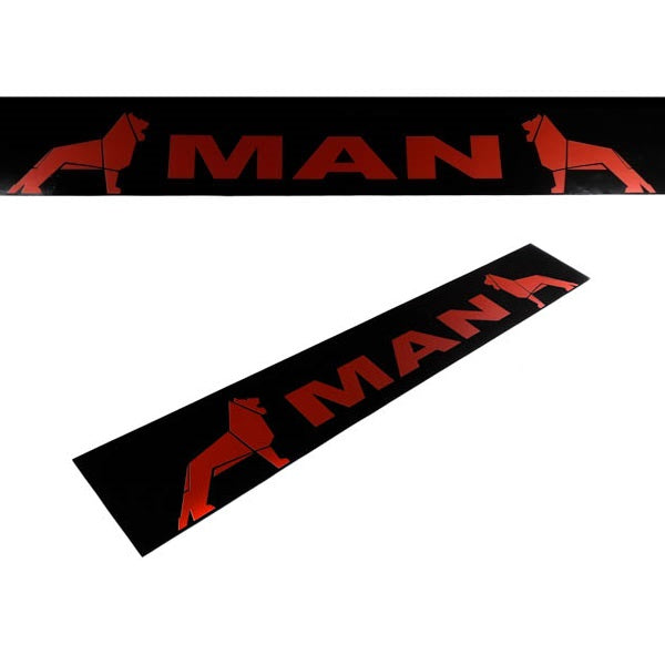 Schmutzfänger Sattelauflieger MAN rot auf schwarz | 40x240cm