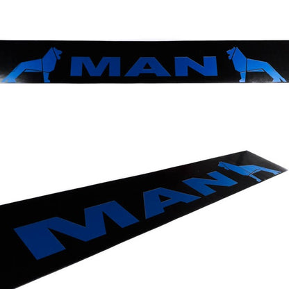 Schmutzfänger Sattelauflieger MAN blau auf schwarz | 40x240cm