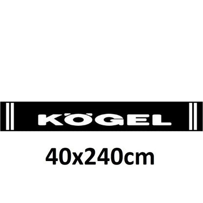 Schmutzfänger Spritzschutz hinten Kögel 40x240cm Schrift Streifen