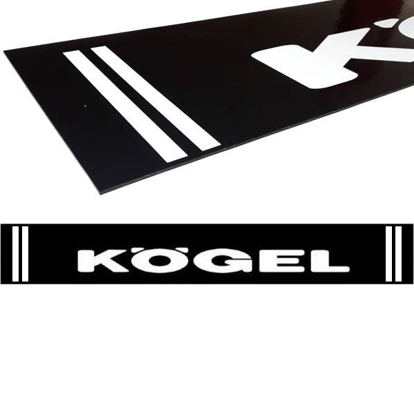 Schmutzfänger Spritzschutz hinten Kögel 40x240cm Schrift Streifen