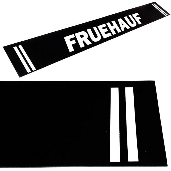 Schmutzfänger Spritzschutz hinten Fruehauf 40x240cm Schrift Streifen