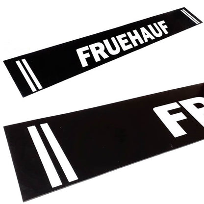 Schmutzfänger Spritzschutz hinten Fruehauf 40x240cm Schrift Streifen