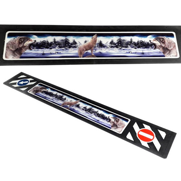 Schmutzfänger Spritzschutz Sattelzug 3D Wölfe schwarz 35x240cm