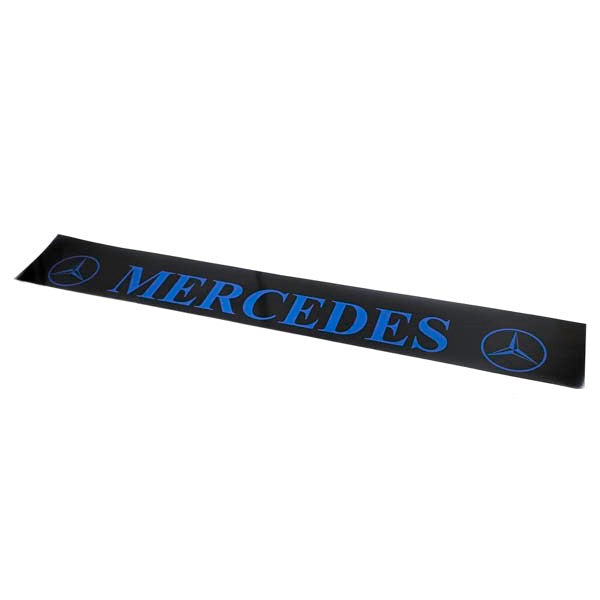 Schmutzfänger Sattelauflieger Mercedes blau auf schwarz | 40x240cm