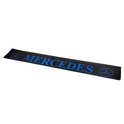 Schmutzfänger Sattelauflieger Mercedes blau auf schwarz | 40x240cm