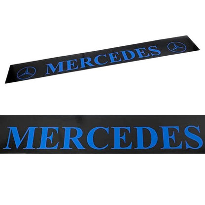 Schmutzfänger Sattelauflieger Mercedes blau auf schwarz | 40x240cm