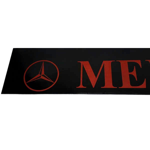 Schmutzfänger Sattelauflieger Mercedes rot auf schwarz | 40x240cm