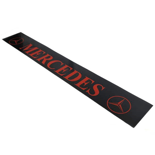 Schmutzfänger Sattelauflieger Mercedes rot auf schwarz | 40x240cm