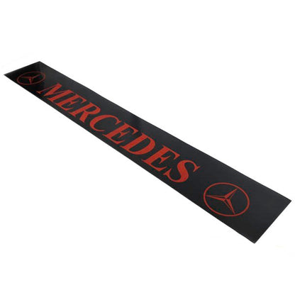 Schmutzfänger Sattelauflieger Mercedes rot auf schwarz | 40x240cm