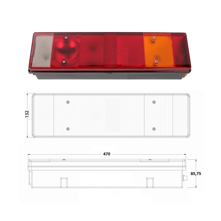 Bremsleuchte Rückleuchte hinten rechts DAF XF MAN TGA Renault Premium 1993-2005